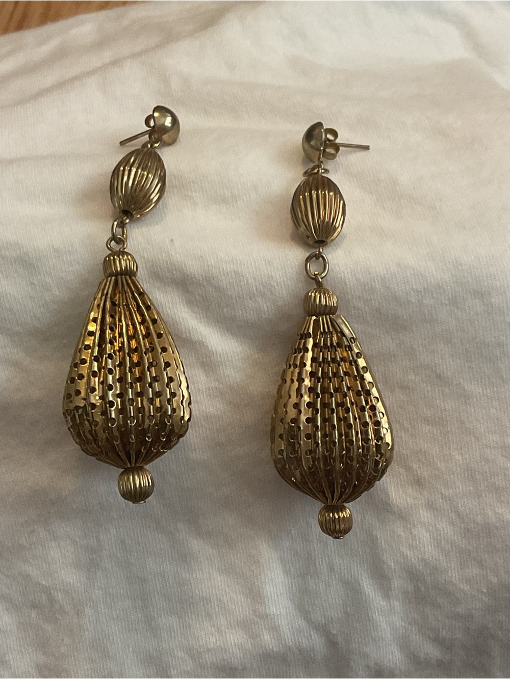 VTG/Gold TONE Drop Filigree Dangle Earrings - Women Jewelry
